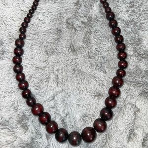 Dark Brown Wood Necklace